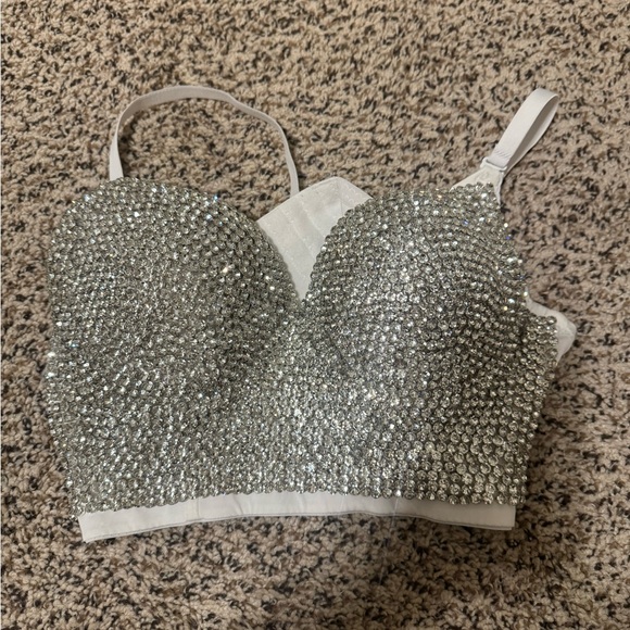 Rhinestone Embellished Women's Top - Picture 2 of 8